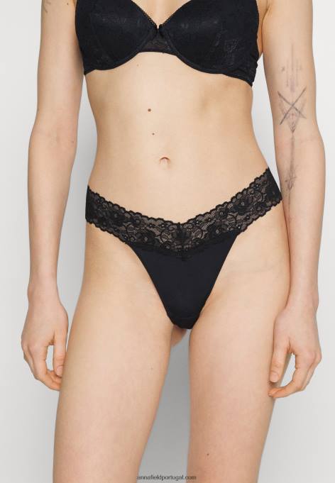 mulheres Pacote com 5 tangas rosa/preto F4BZ0D980 Anna Field