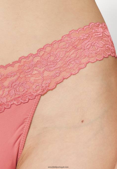 mulheres Pacote com 5 tangas rosa/preto F4BZ0D980 Anna Field