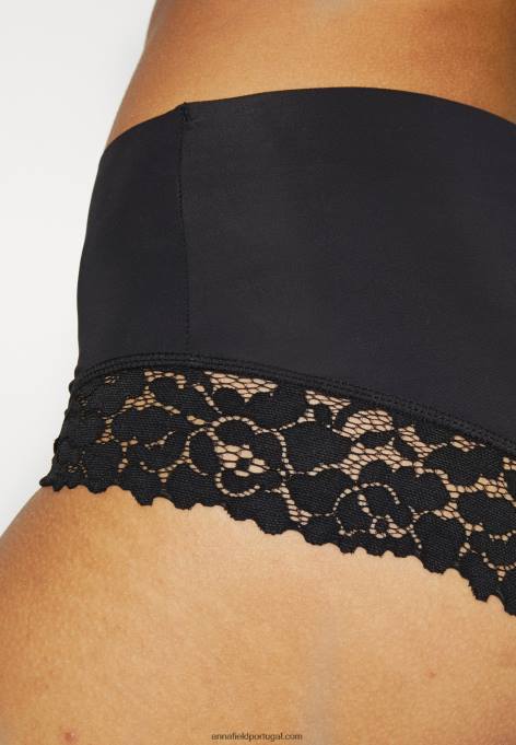 mulheres cueca cintura alta juniper 3pp preta F4BZ0D989 Anna Field