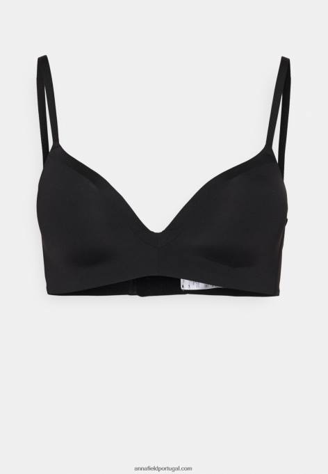 mulheres edison pacote com 2 sutiã camiseta sem aro preto/nude F4BZ0D920 Anna Field