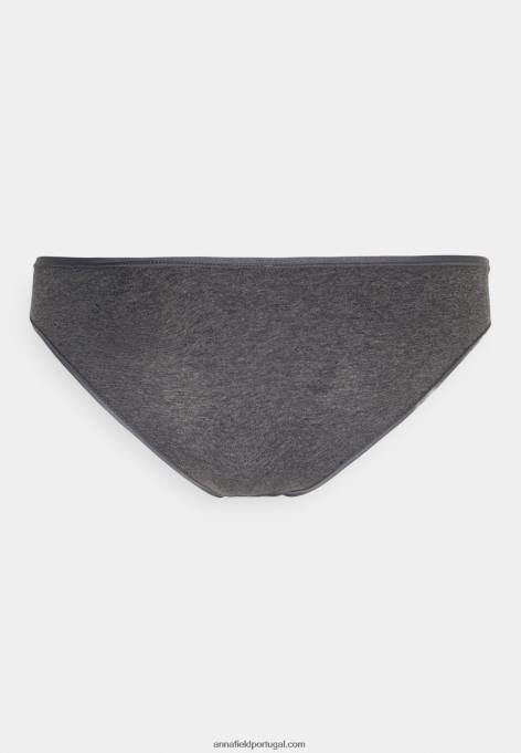 mulheres pacote de 10 cuecas shannon cinza F4BZ0D999 Anna Field