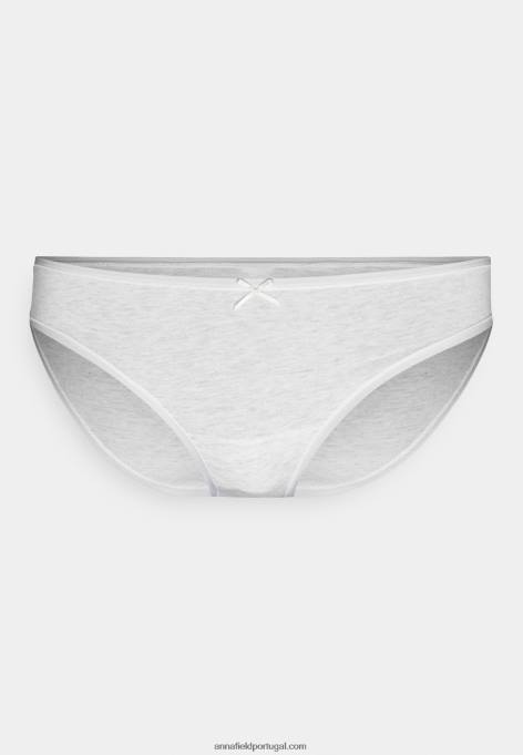 mulheres pacote de 10 cuecas shannon cinza F4BZ0D999 Anna Field