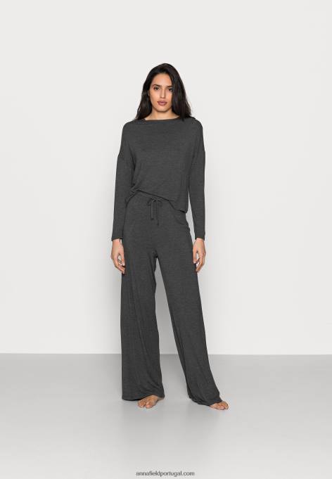 mulheres conjunto de pijama cinza escuro F4BZ0D1071 Anna Field