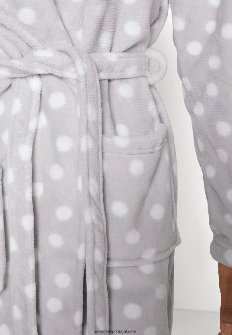 mulheres roupão cinza/branco F4BZ0D1093 Anna Field