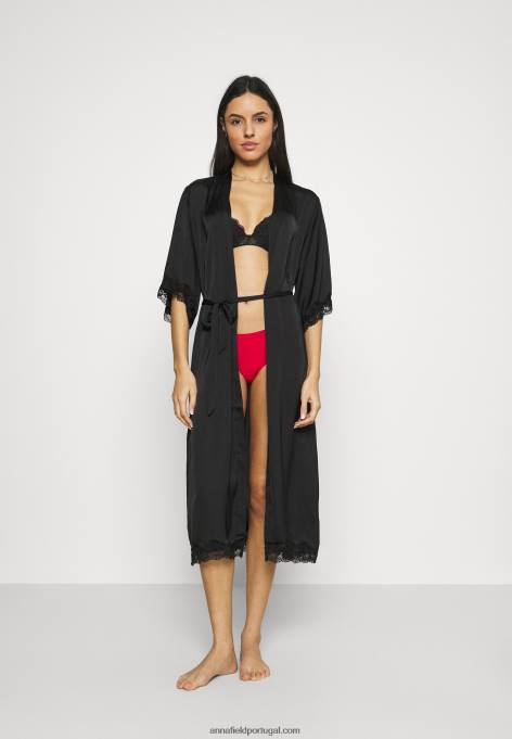 mulheres roupão preto F4BZ0D1083 Anna Field