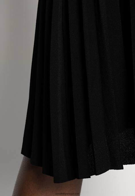 mulheres minissaia evasê plissada saia evasê preta F4BZ0D776 Anna Field