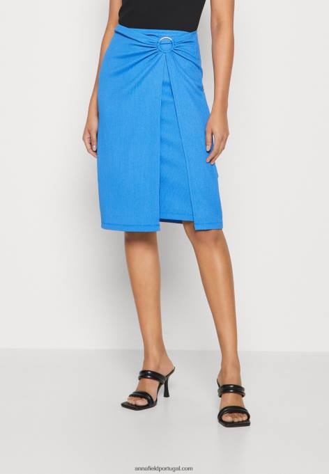 mulheres saia envelope azul F4BZ0D807 Anna Field