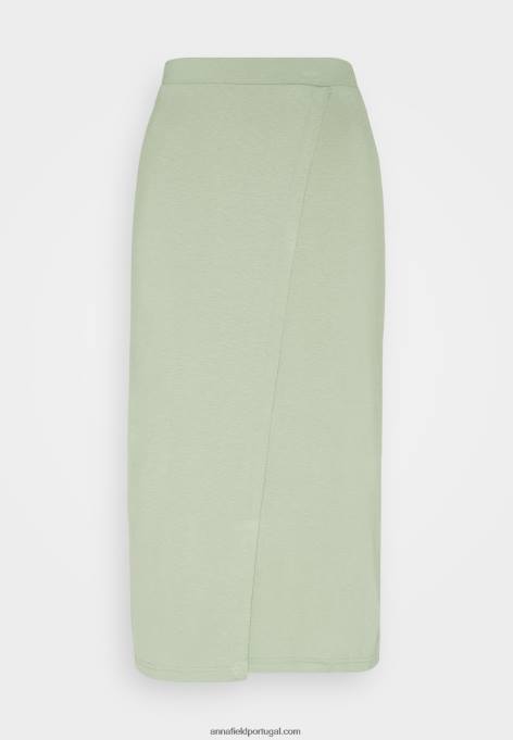 mulheres saia envelope verde claro F4BZ0D816 Anna Field