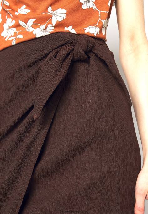 mulheres saia evasê marrom F4BZ0D781 Anna Field