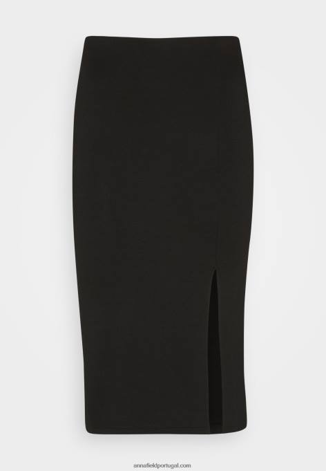 mulheres saia lápis preta F4BZ0D797 Anna Field