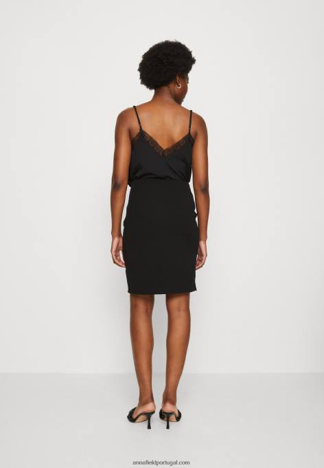 mulheres saia lápis preta F4BZ0D799 Anna Field