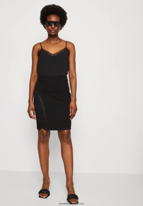 mulheres saia lápis preta F4BZ0D799 Anna Field