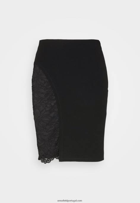 mulheres saia lápis preta F4BZ0D799 Anna Field