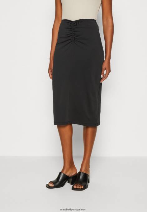 mulheres saia lápis preta F4BZ0D802 Anna Field