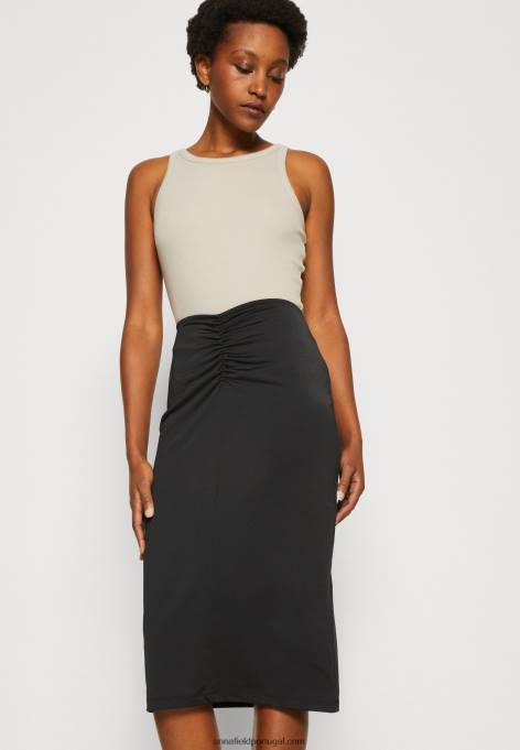 mulheres saia lápis preta F4BZ0D802 Anna Field