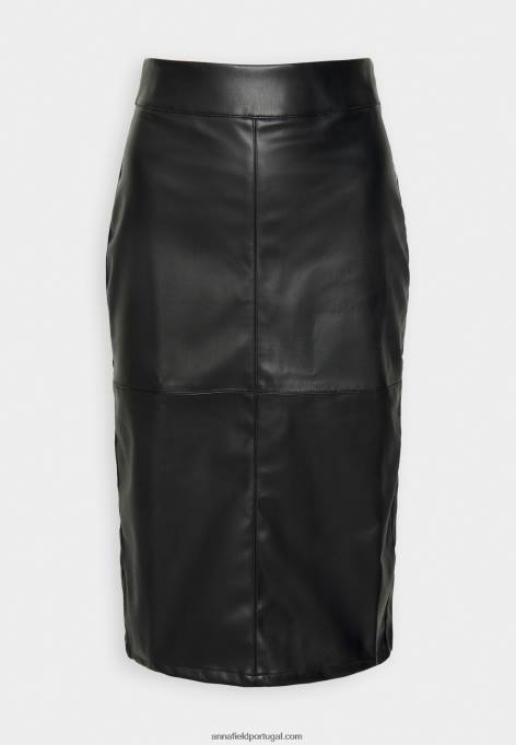 mulheres saia lápis preta F4BZ0D804 Anna Field