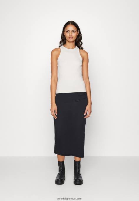 mulheres saia lápis preta F4BZ0D811 Anna Field