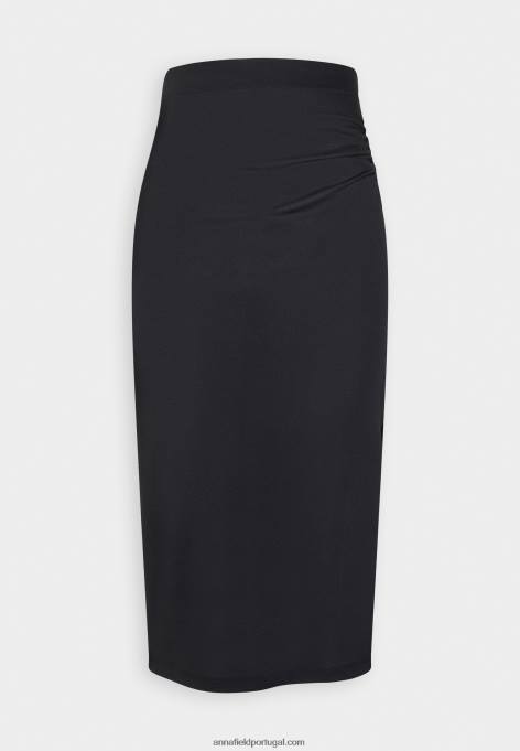 mulheres saia lápis preta F4BZ0D811 Anna Field