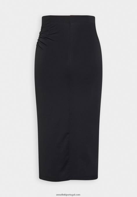 mulheres saia lápis preta F4BZ0D811 Anna Field