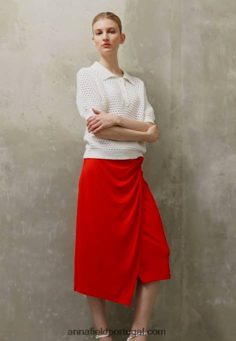 mulheres saia lápis vermelha F4BZ0D796 Anna Field