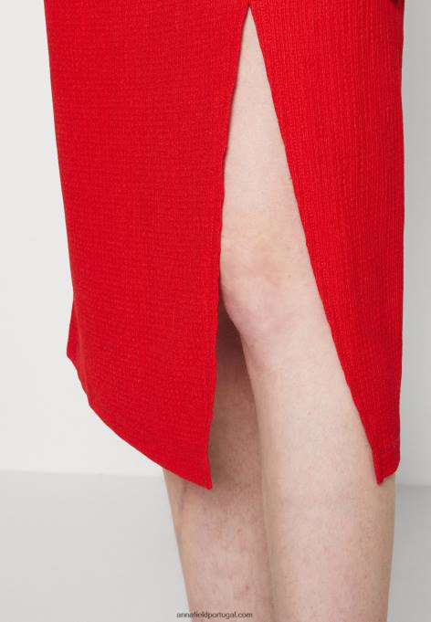 mulheres saia lápis vermelha F4BZ0D809 Anna Field