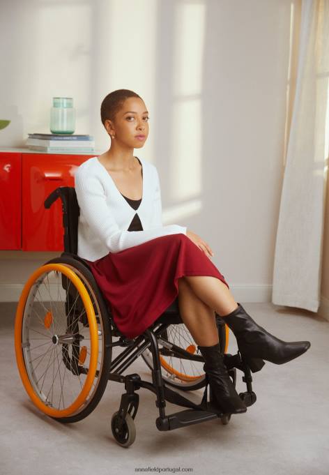 mulheres saia plissada vermelha F4BZ0D780 Anna Field