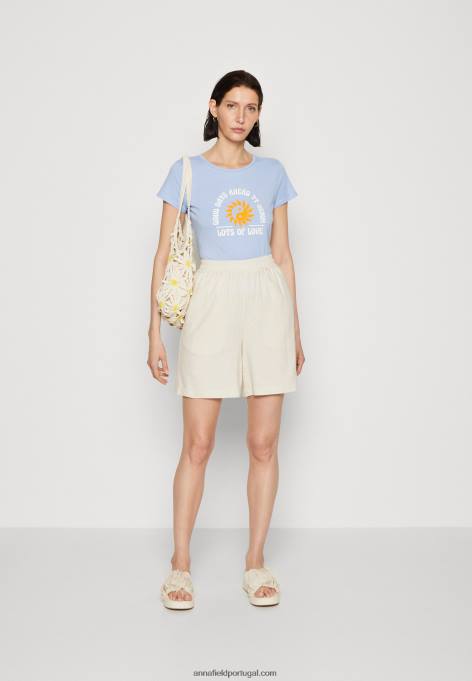 mulheres bermuda linho mix bege F4BZ0D857 Anna Field