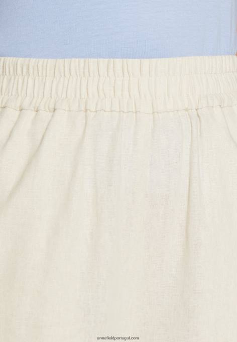 mulheres bermuda linho mix bege F4BZ0D857 Anna Field