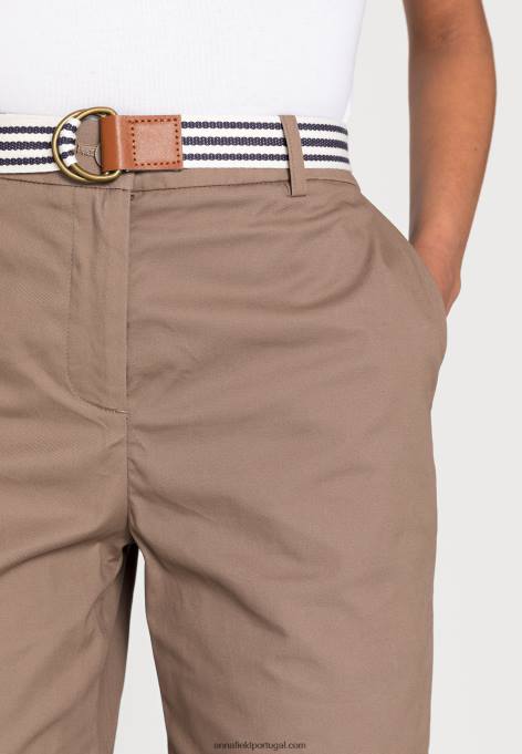 mulheres shorts taupe F4BZ0D859 Anna Field