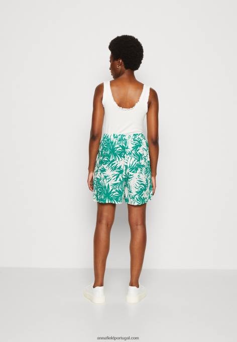 mulheres shorts verde/off white F4BZ0D861 Anna Field