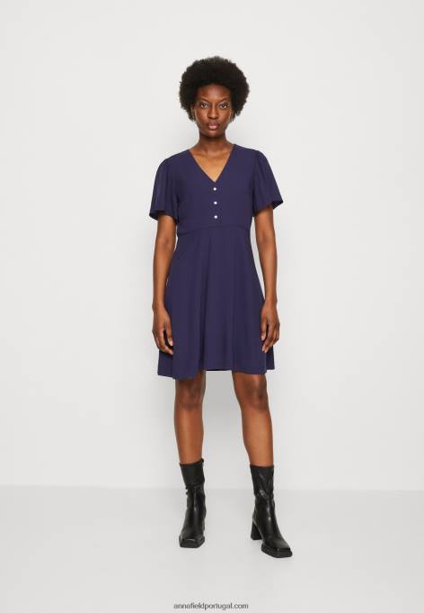 mulheres camisa vestido azul escuro F4BZ0D88 Anna Field