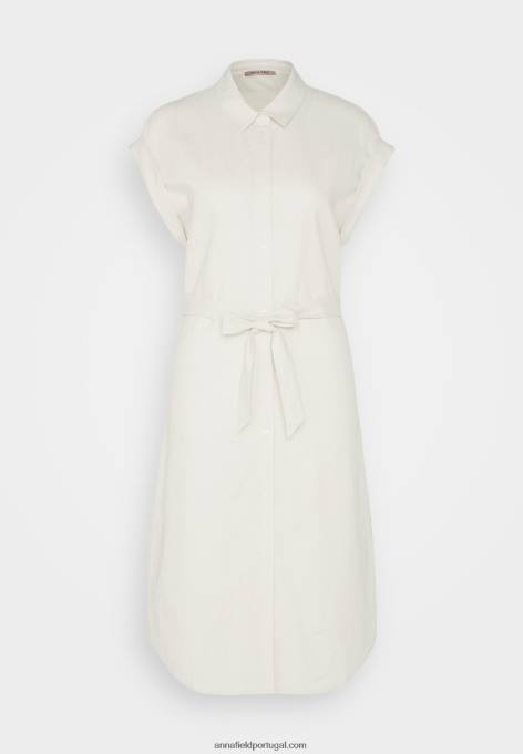 mulheres camisa vestido bege F4BZ0D82 Anna Field