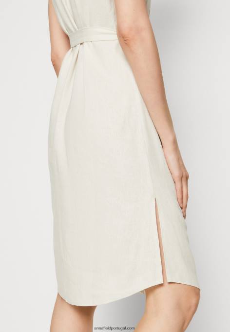 mulheres camisa vestido bege F4BZ0D82 Anna Field