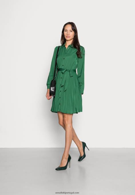 mulheres camisa vestido verde escuro F4BZ0D80 Anna Field