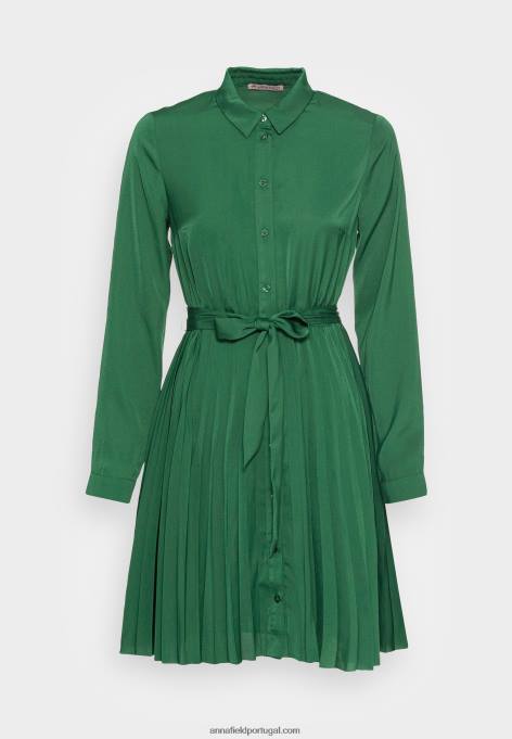 mulheres camisa vestido verde escuro F4BZ0D80 Anna Field