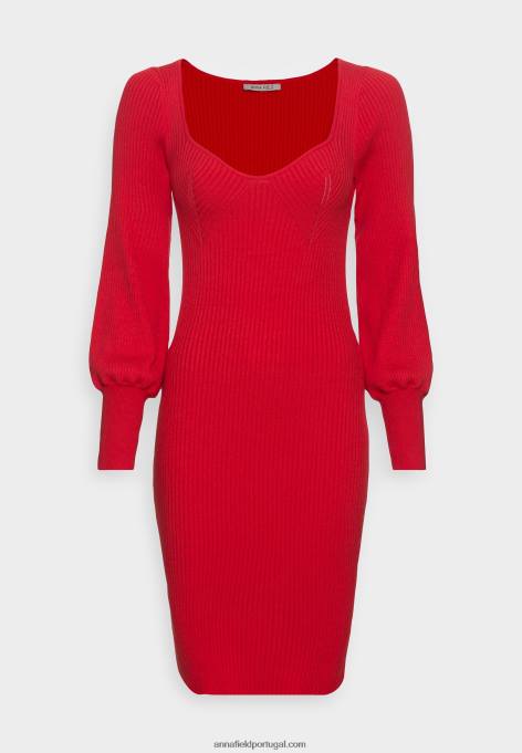 mulheres jumper vestido vermelho F4BZ0D194 Anna Field