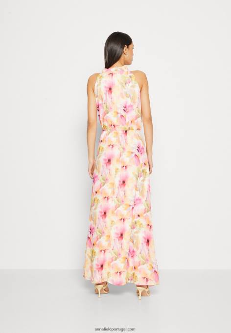 mulheres maxi vestido branco/rosa F4BZ0D223 Anna Field