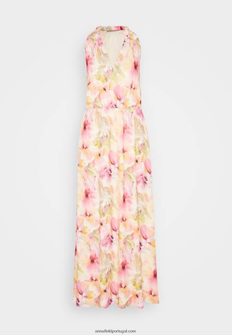 mulheres maxi vestido branco/rosa F4BZ0D223 Anna Field