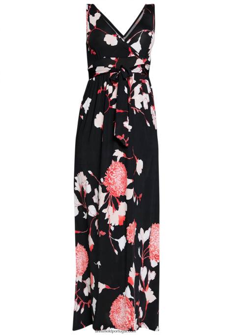 mulheres maxi vestido preto/rosa F4BZ0D143 Anna Field