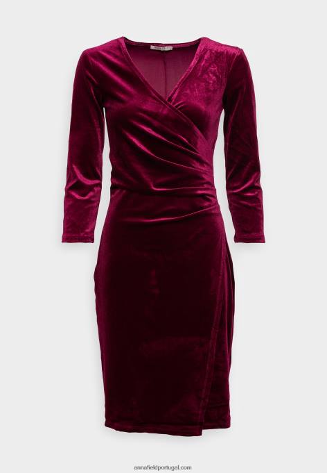 mulheres vestido de coquetel vestido de festa bordeaux F4BZ0D73 Anna Field