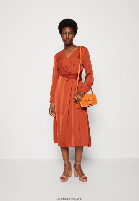 mulheres vestido de coquetel vestido de festa marrom F4BZ0D54 Anna Field