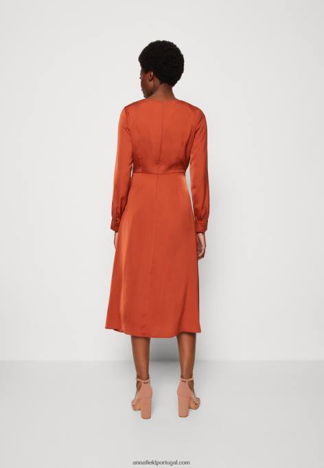 mulheres vestido de coquetel vestido de festa marrom F4BZ0D54 Anna Field