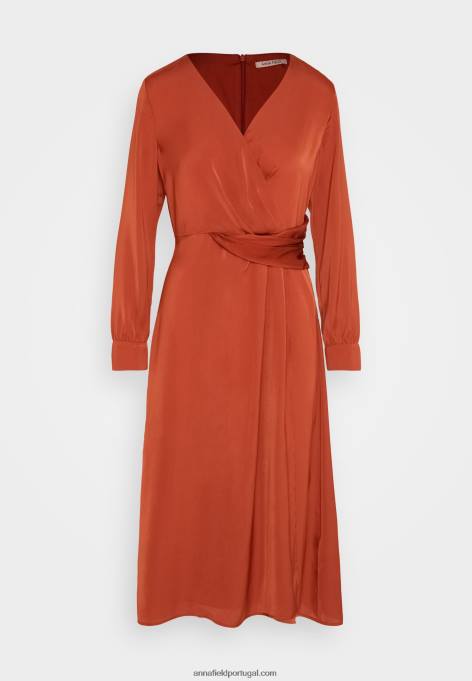 mulheres vestido de coquetel vestido de festa marrom F4BZ0D54 Anna Field