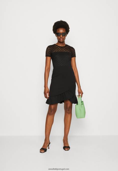 mulheres vestido de coquetel vestido de festa preto F4BZ0D60 Anna Field