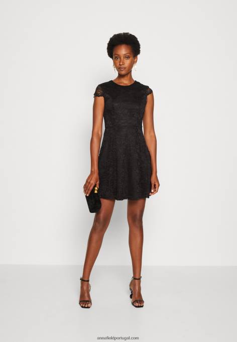 mulheres vestido de coquetel vestido de festa preto F4BZ0D64 Anna Field