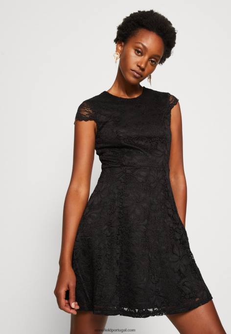 mulheres vestido de coquetel vestido de festa preto F4BZ0D64 Anna Field