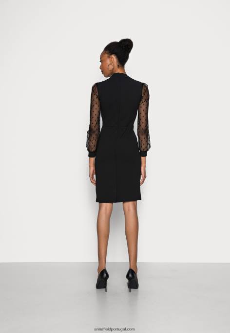 mulheres vestido de coquetel vestido de festa preto F4BZ0D70 Anna Field