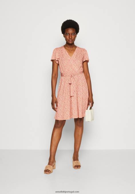 mulheres vestido de dia marrom/branco F4BZ0D3 Anna Field