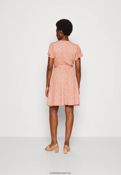 mulheres vestido de dia marrom/branco F4BZ0D3 Anna Field