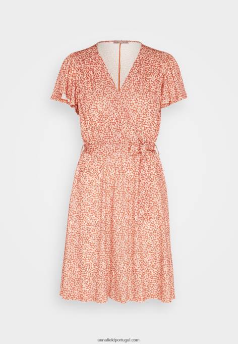 mulheres vestido de dia marrom/branco F4BZ0D3 Anna Field